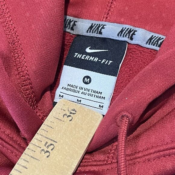 Nike Oklahoma Sooners Hoodie Mens Medium Red Sweatshirt Therma Fit Pullover OU - Picture 6 of 7